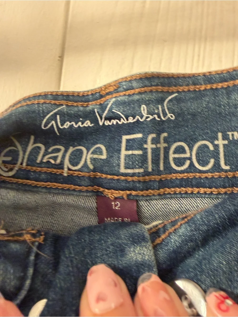 Gloria Vanderbilt Wide Leg Blue Denim Jeans